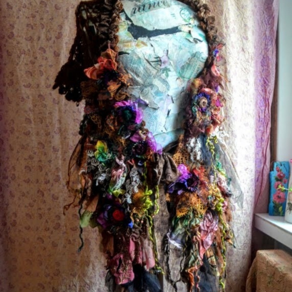 Bohemian Multicolor Floral Cape